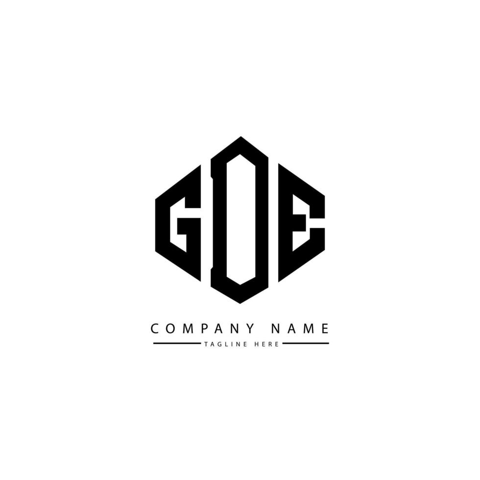 diseño de logotipo de letra gde con forma de polígono. gde polígono y diseño de logotipo en forma de cubo. gde hexágono vector logo plantilla colores blanco y negro. monograma gde, logotipo comercial e inmobiliario.