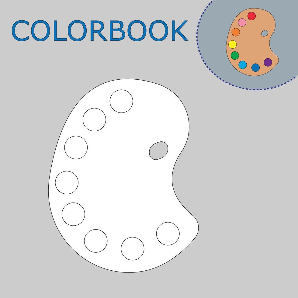 Coloring book of a watercolor. Educational creative games for preschool children vector