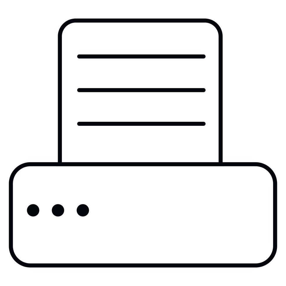 Document icon outline and linear vector