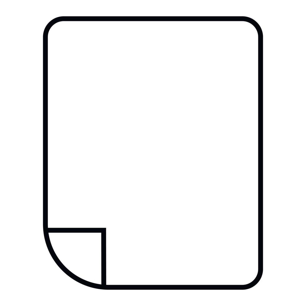 Document icon outline and linear vector