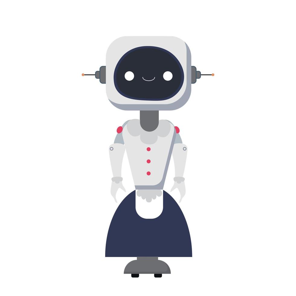 Cartoon Robotic Maid Mascot Logo 9189345 Vector Art at Vecteezy