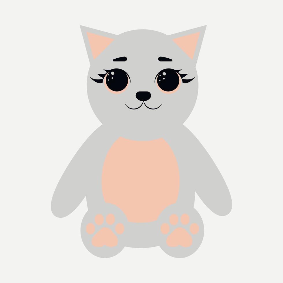 ilustración vectorial del día del gato feliz. lindo bebé gato vector