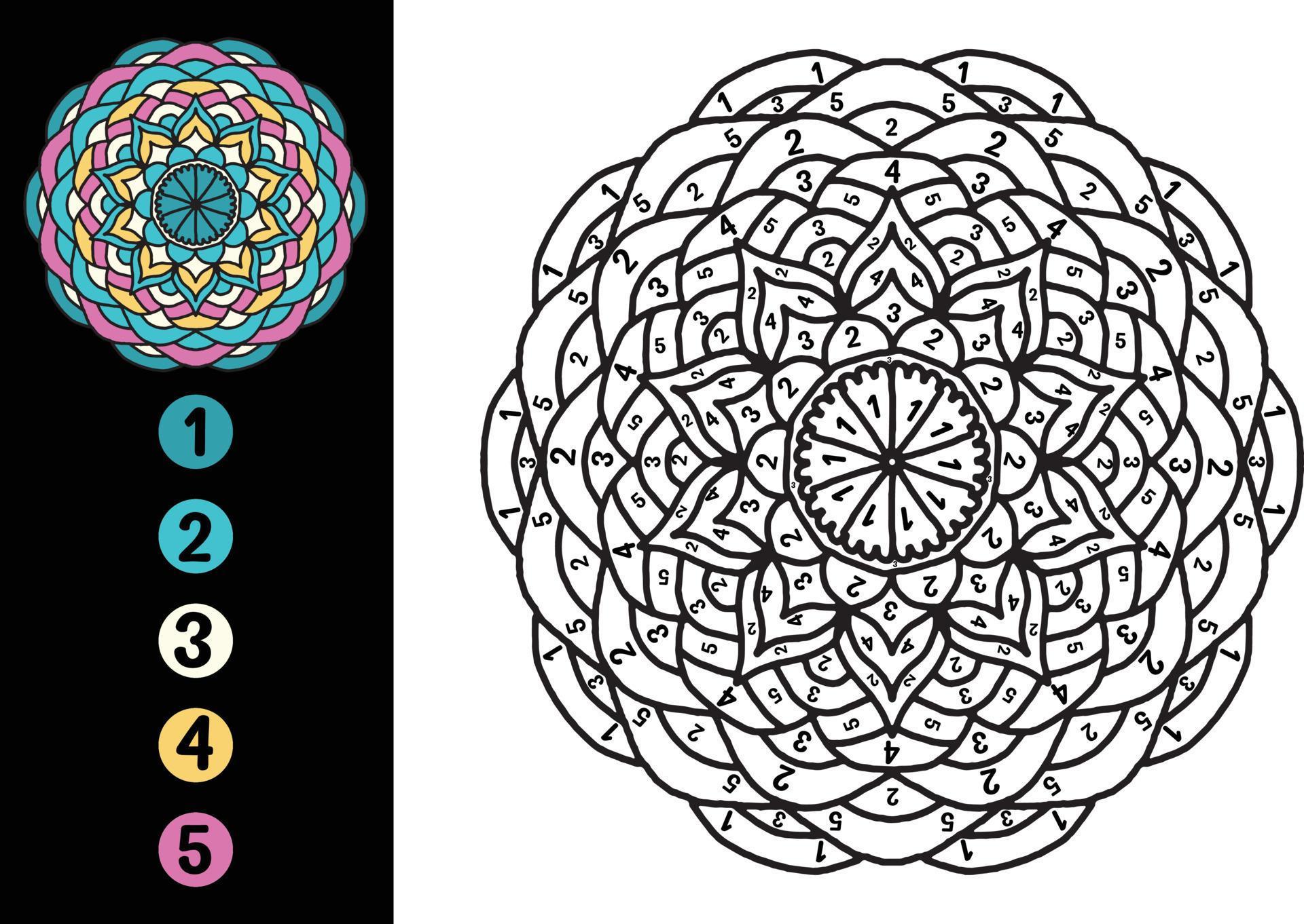 Mandalas de matematicas para pintar y colorear lights crystal