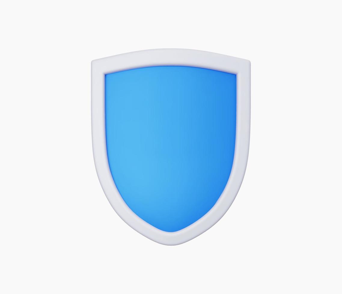 3d Realistic Shield Icon vector illustration