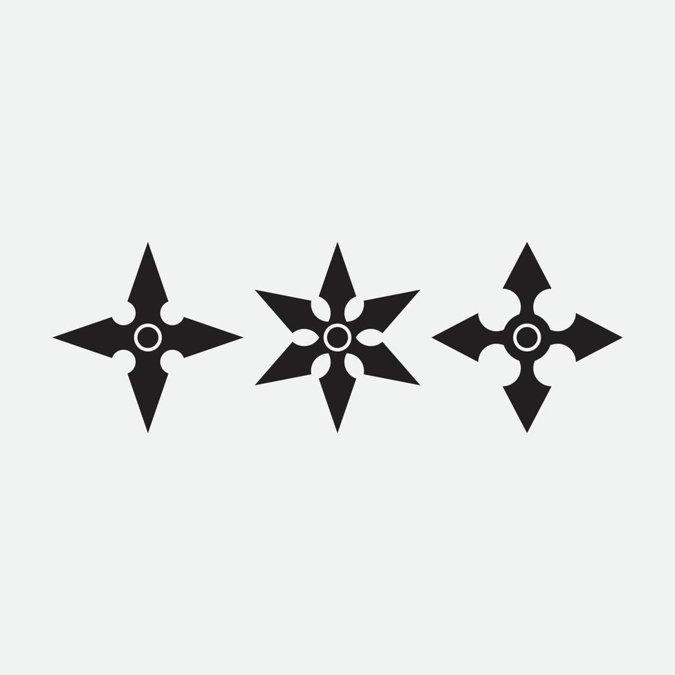 diseño de estrella ninja. icono de estrella shuriken. vector