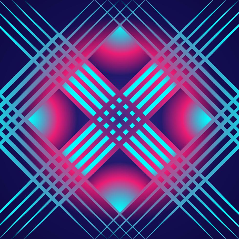 diseño de estilo neón de línea abstracta degradada vector