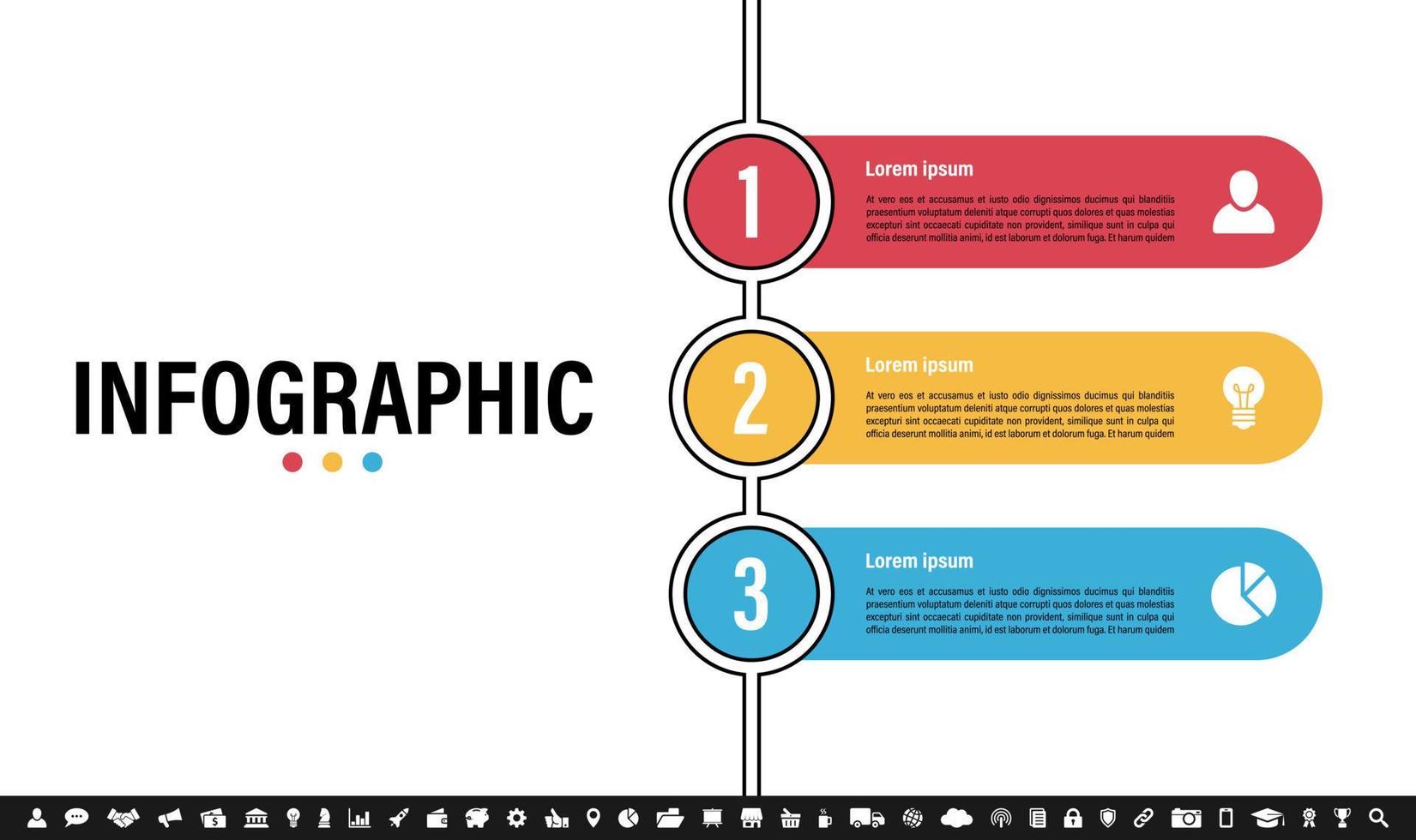 Infographic design template with business concept vector