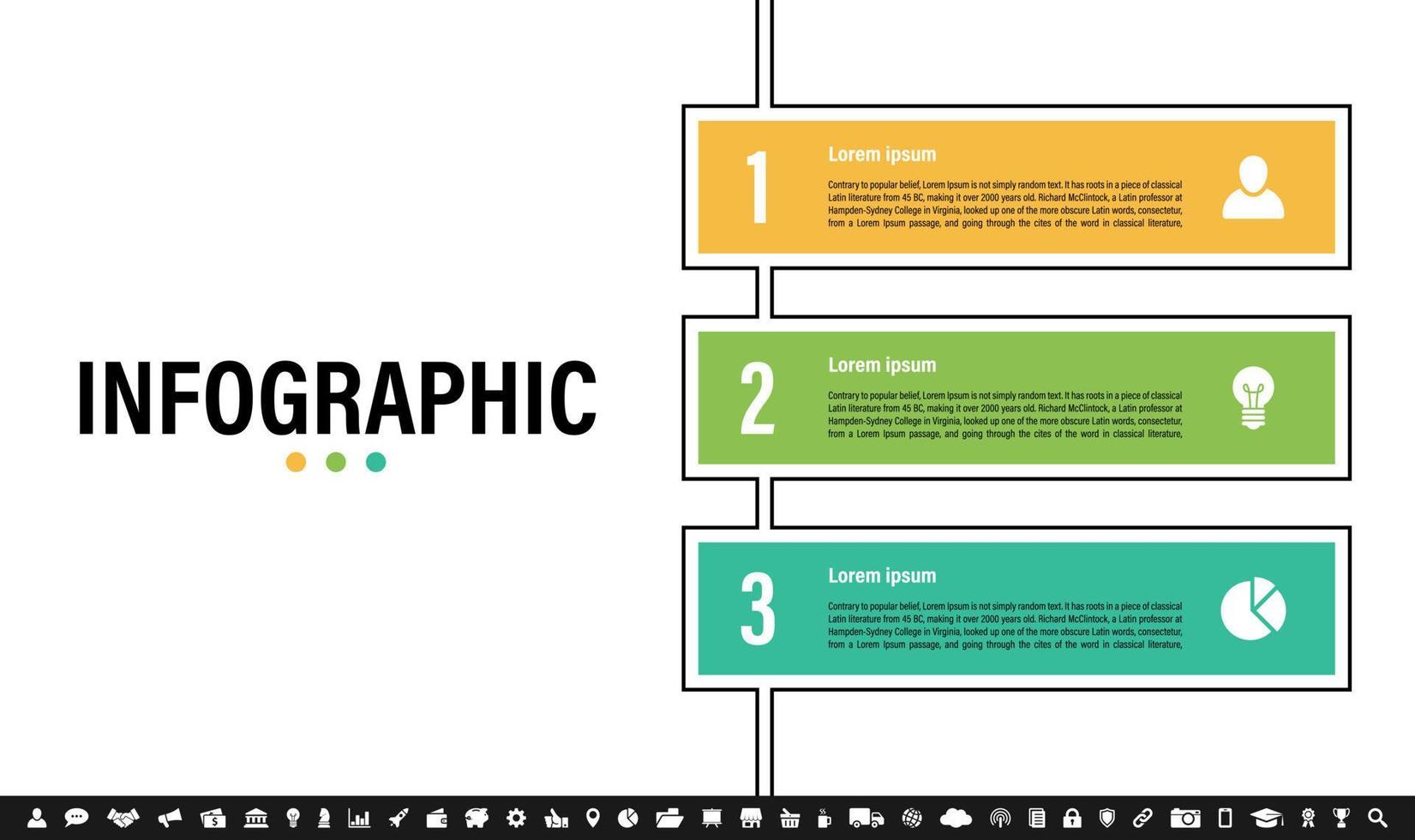 Infographic design template with business concept vector