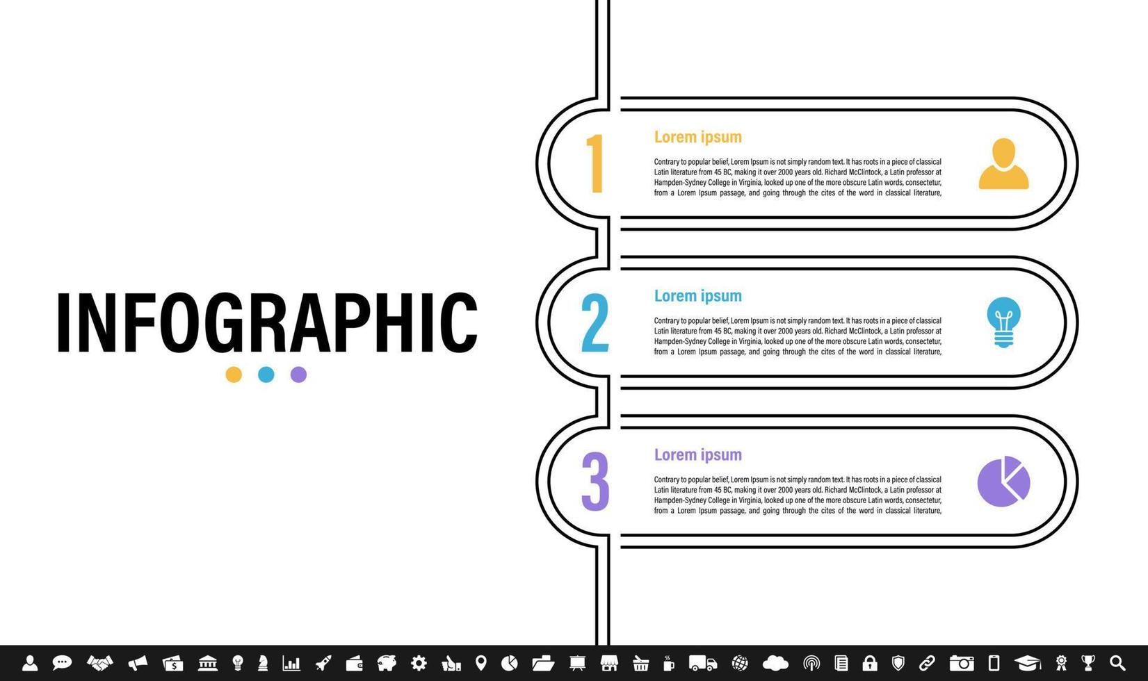 Infographic design template with business concept vector