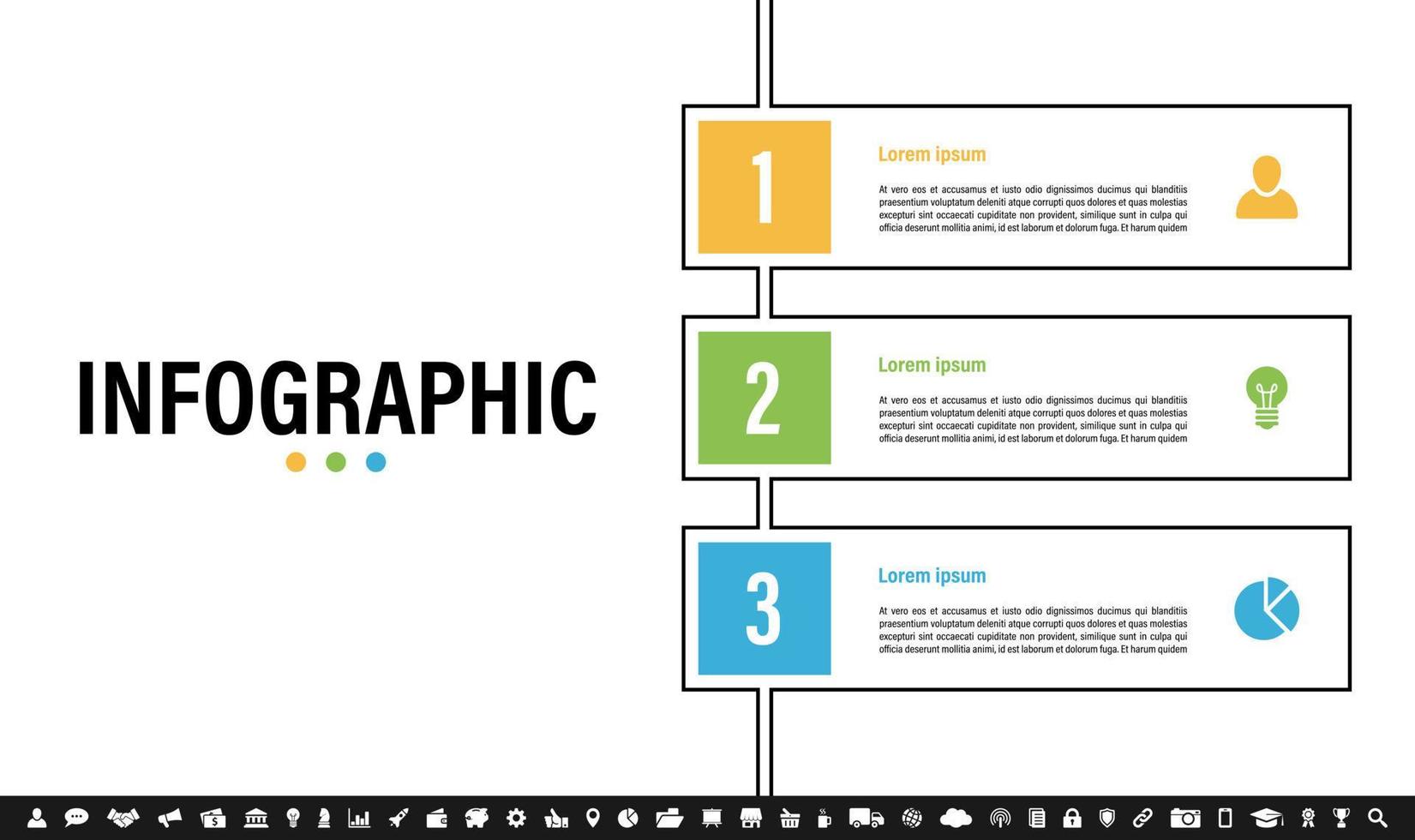 Infographic design template with business concept vector