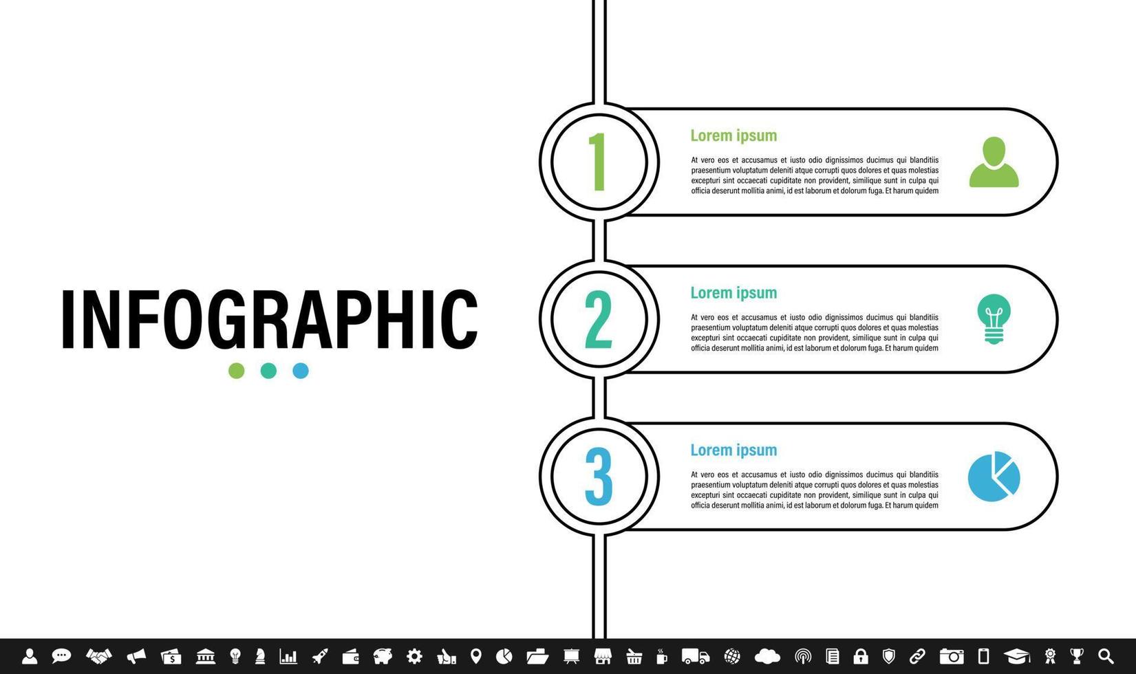 Infographic design template with business concept vector