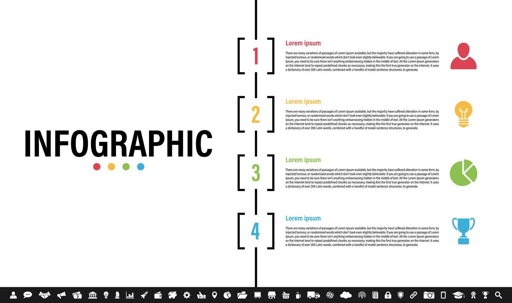 plantilla de diseño infográfico con concepto de negocio vector