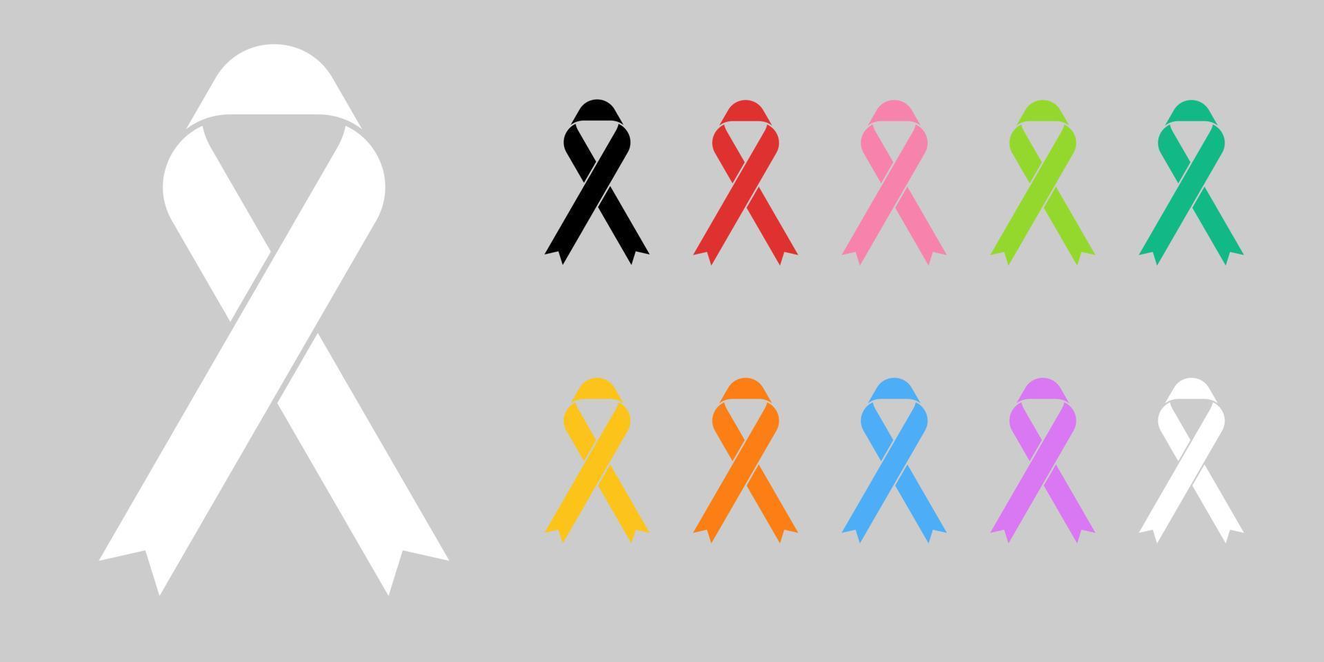 Colorful Awareness Ribbons vector