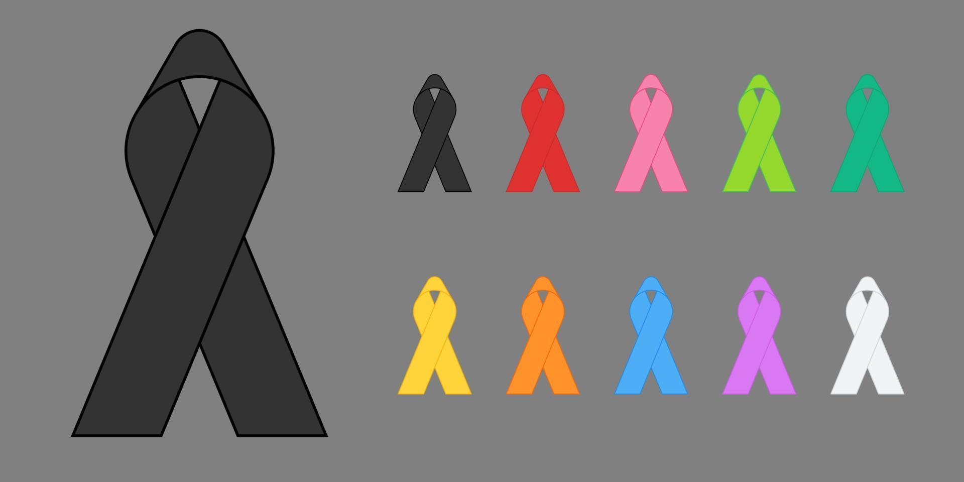 Colorful Awareness Ribbons vector