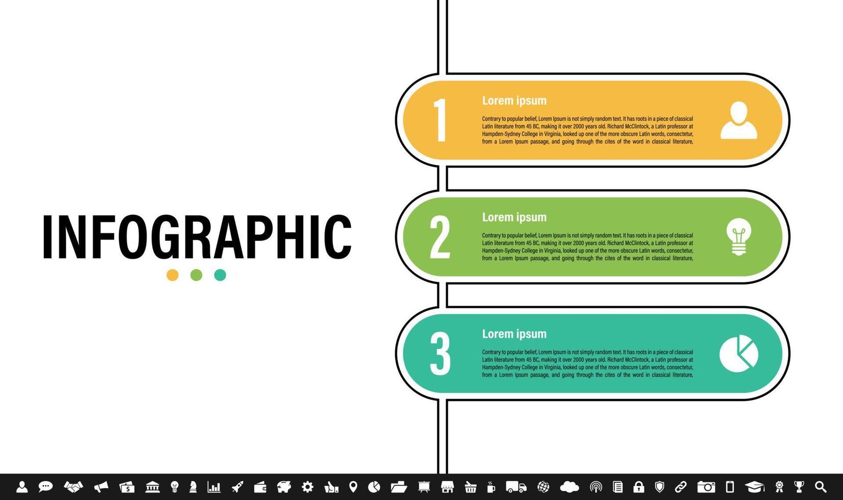 Infographic design template with business concept vector