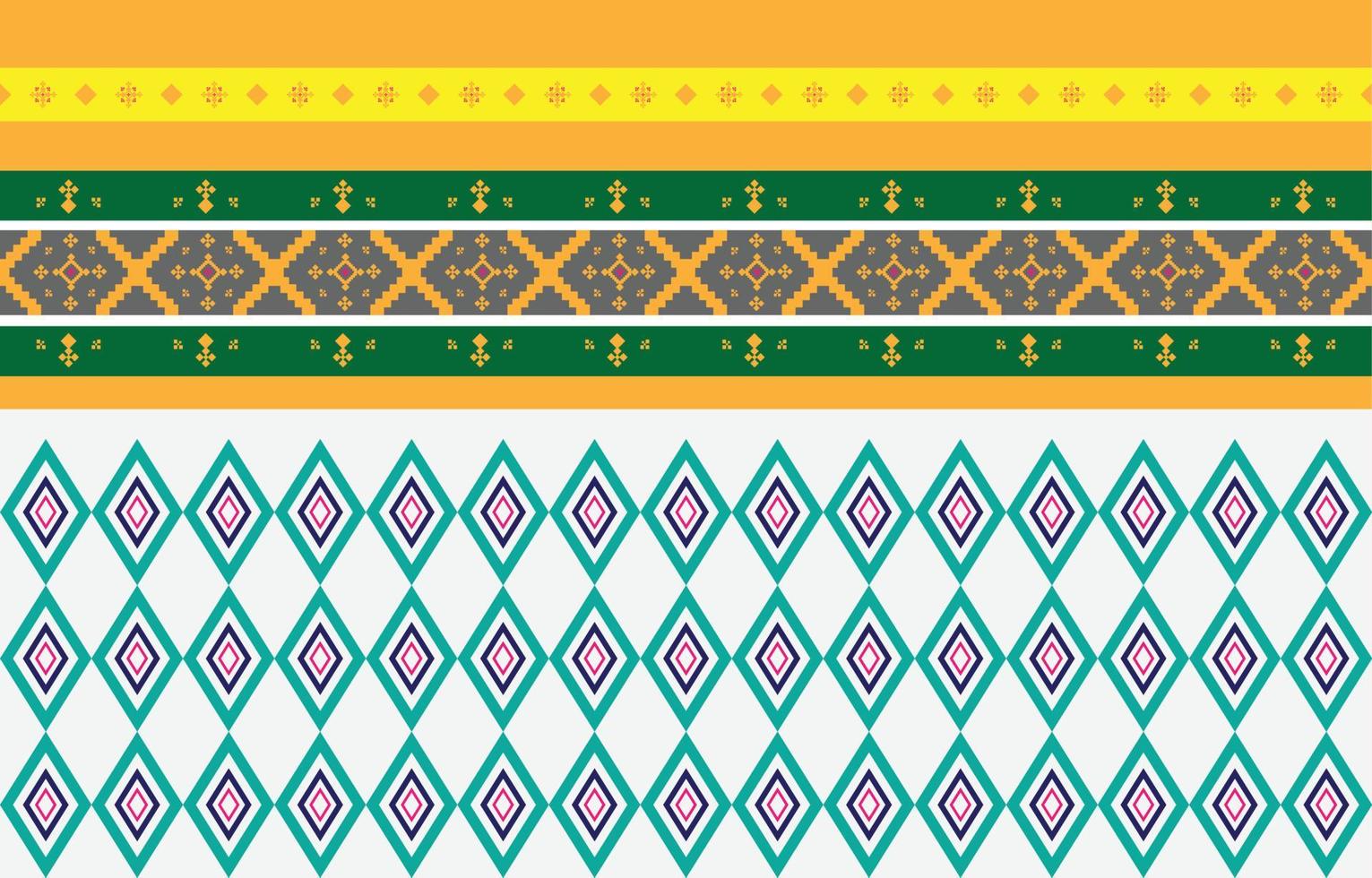 Abstract geometric and tribal patterns, usage design local fabric patterns, Design inspired by indigenous tribes. geometric Vector illustration