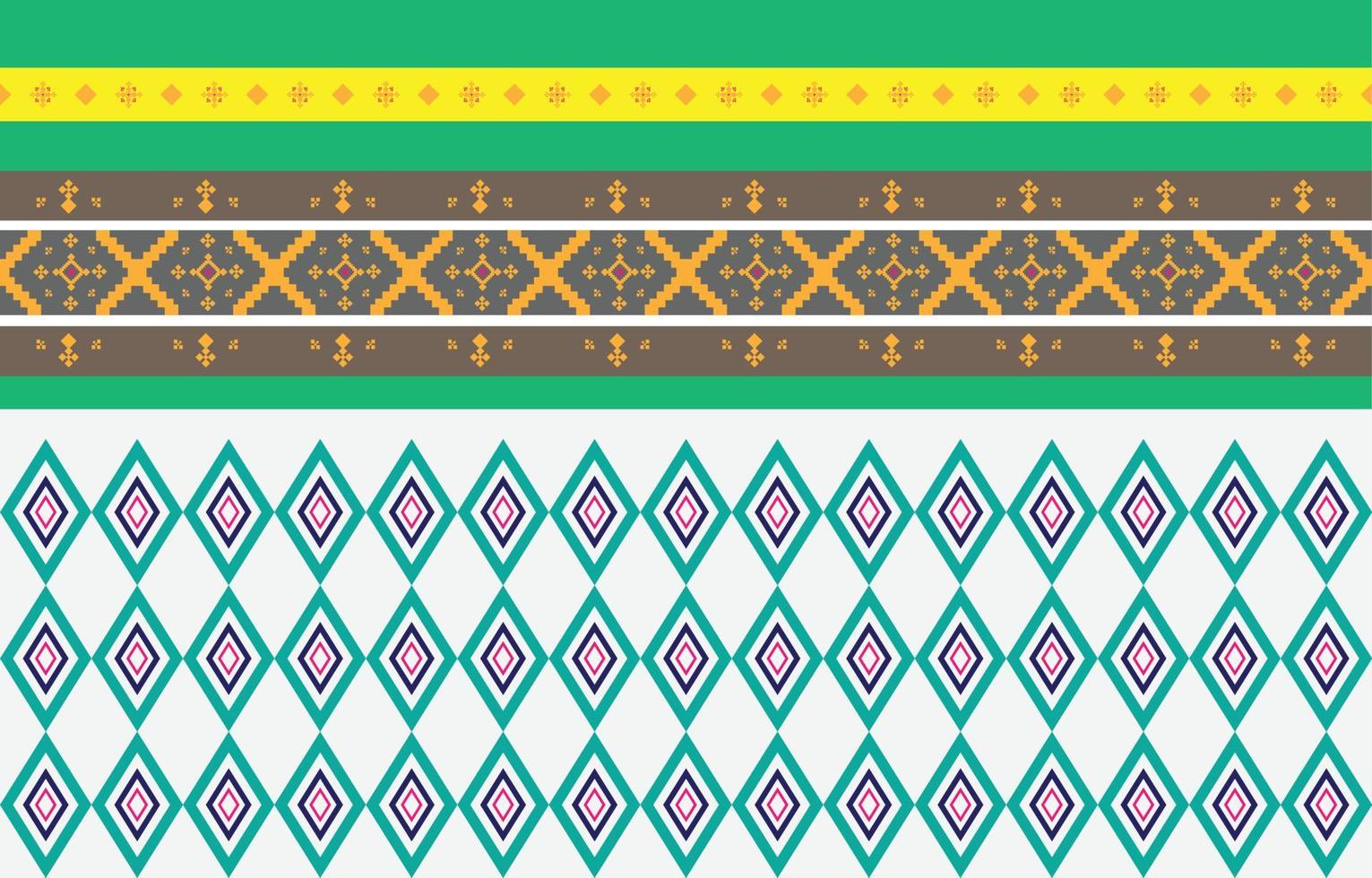 Abstract geometric and tribal patterns, usage design local fabric patterns, Design inspired by indigenous tribes. geometric Vector illustration