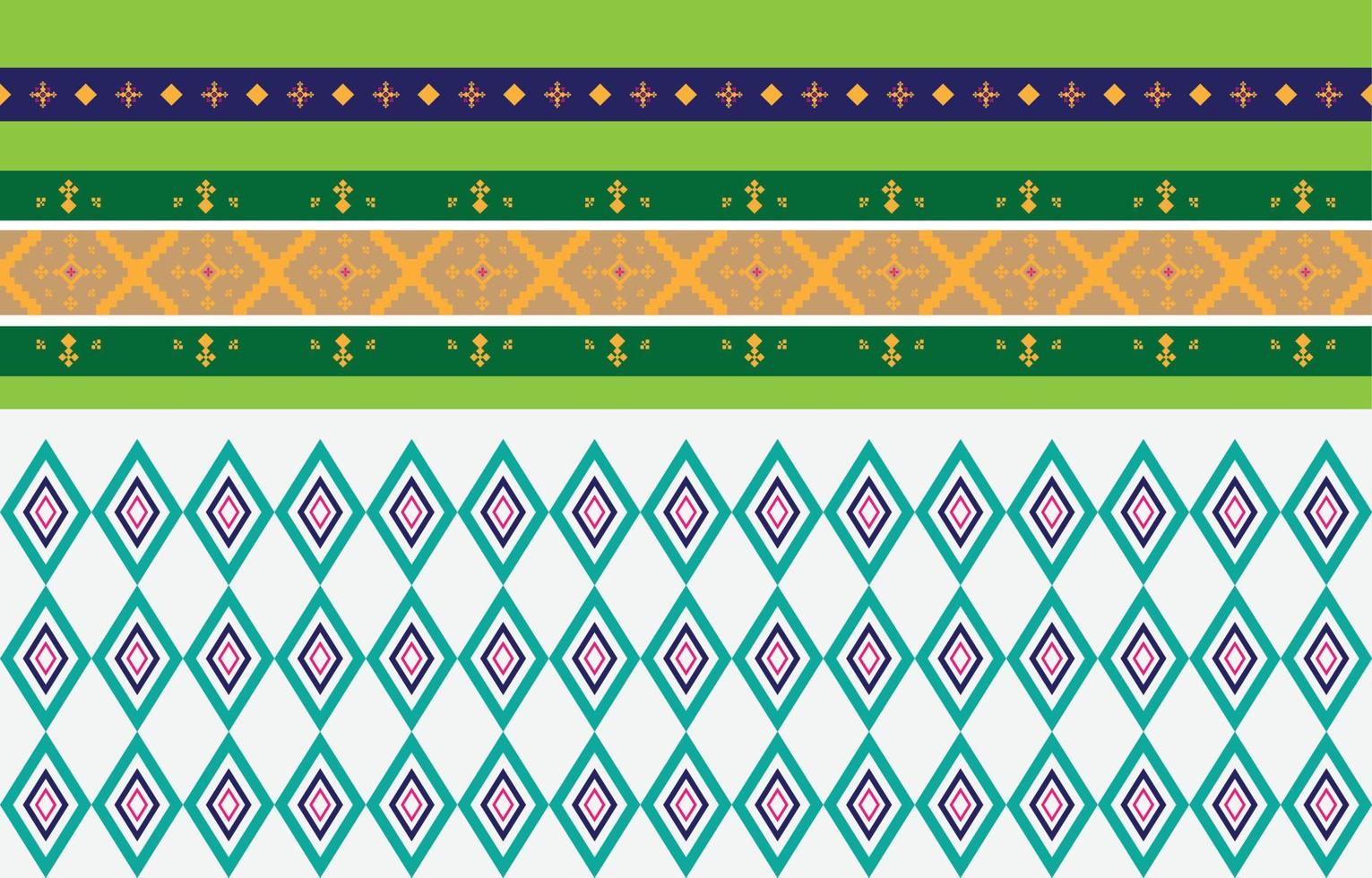 Abstract geometric and tribal patterns, usage design local fabric patterns, Design inspired by indigenous tribes. geometric Vector illustration