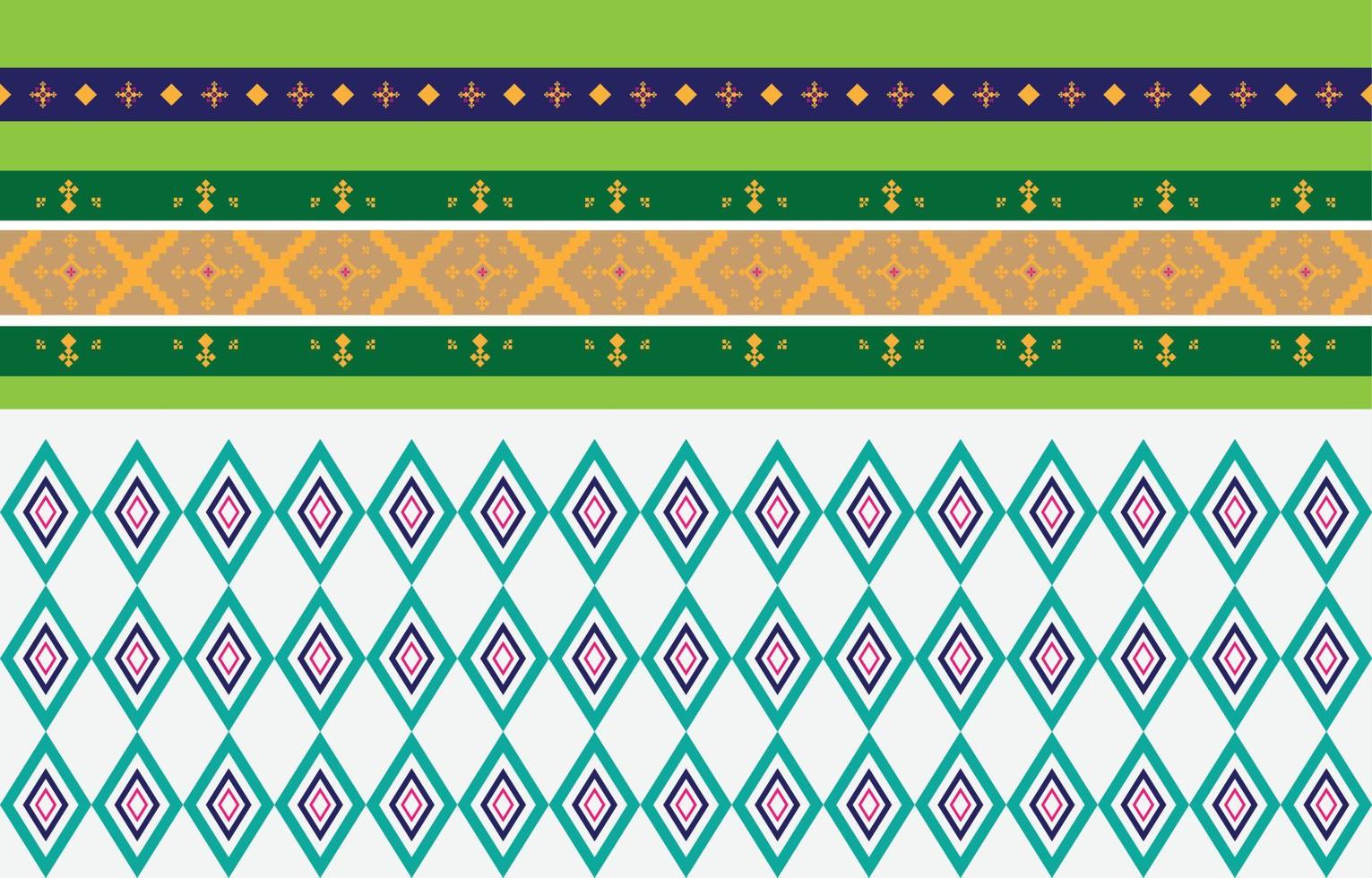 Abstract geometric and tribal patterns, usage design local fabric patterns, Design inspired by indigenous tribes. geometric Vector illustration