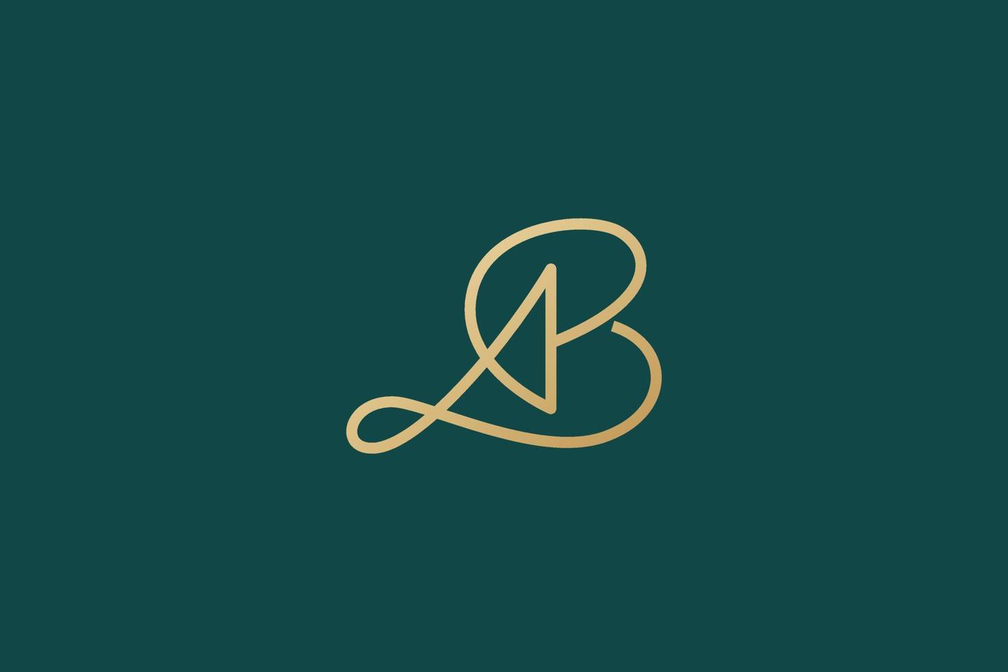 Initial Letter AB Logo Design Vector Template