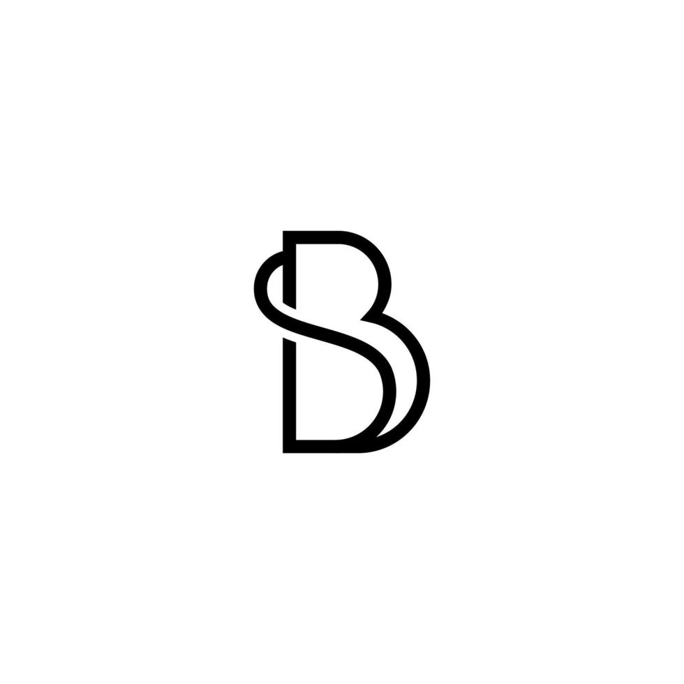 plantilla de vector de logotipo de monograma de letra simple sb