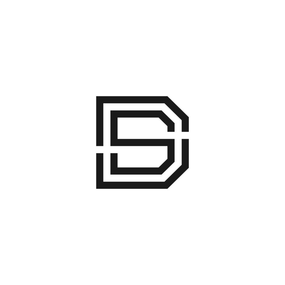 Initial Letter DS SD Monogram Logo Design Vector Template