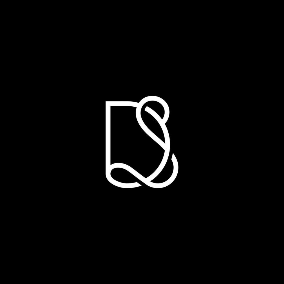Initial DS Monogram Logo Design Vector Template