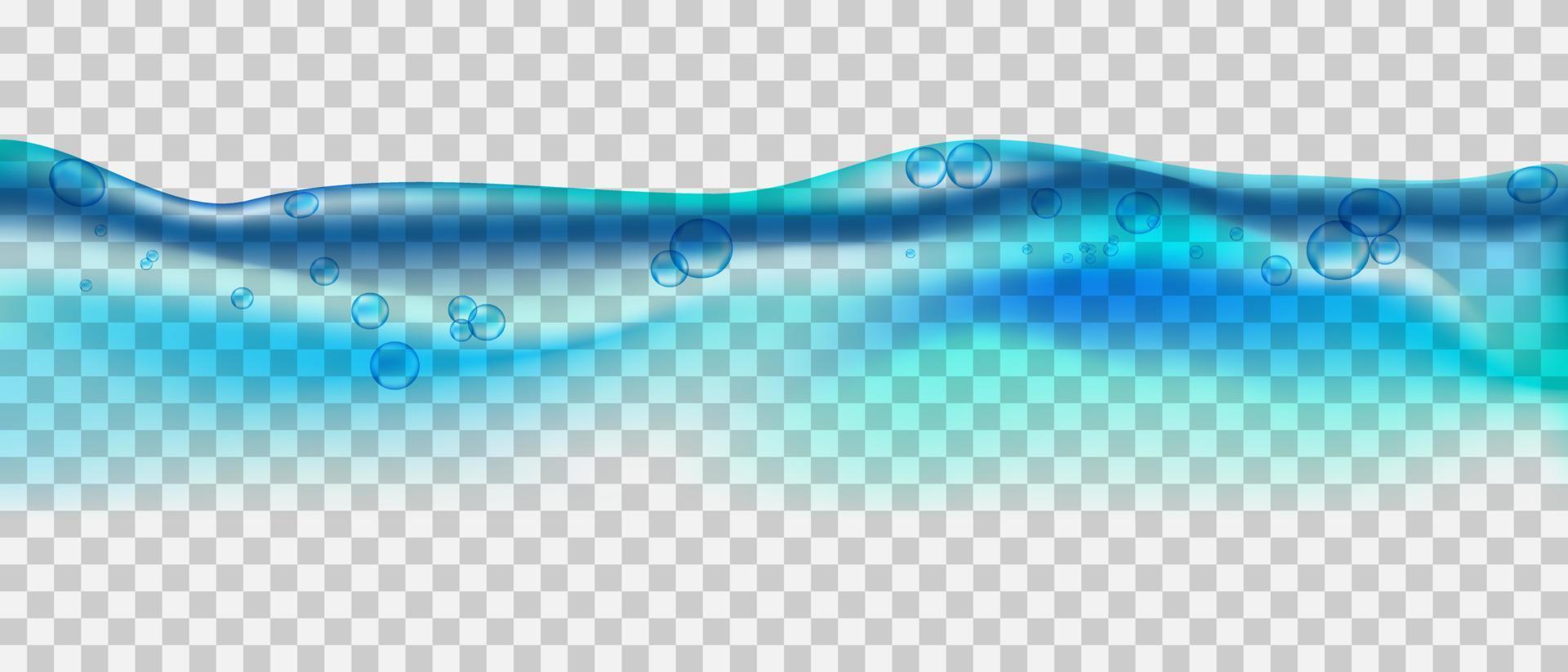 Water splash with air bubbles vector