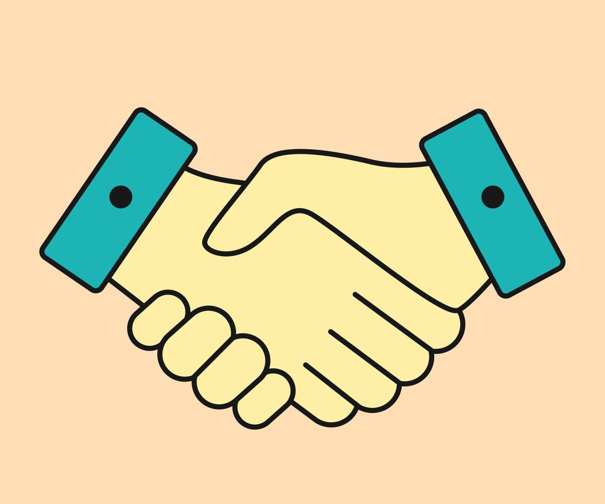 hand shake icon vector