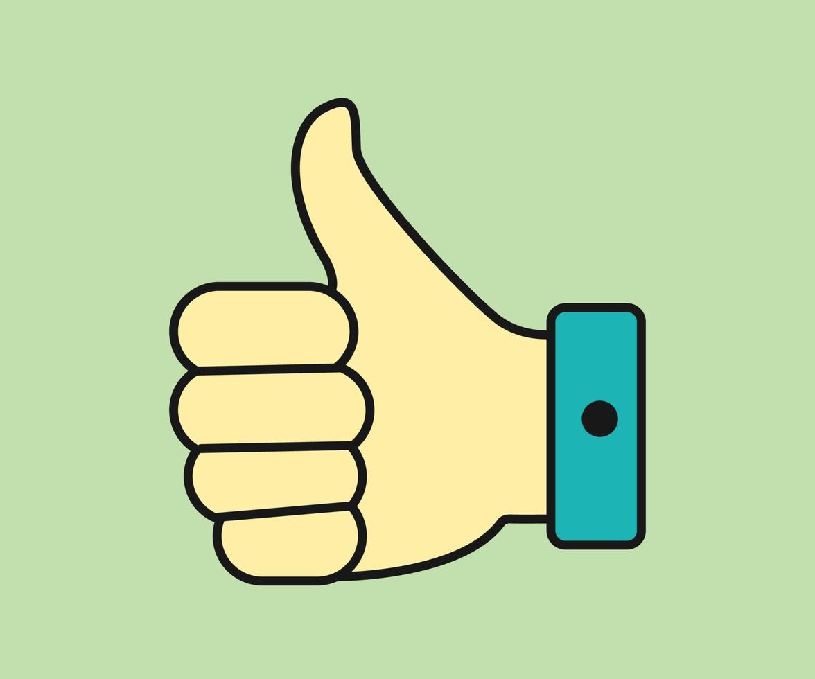 hand like icon vector