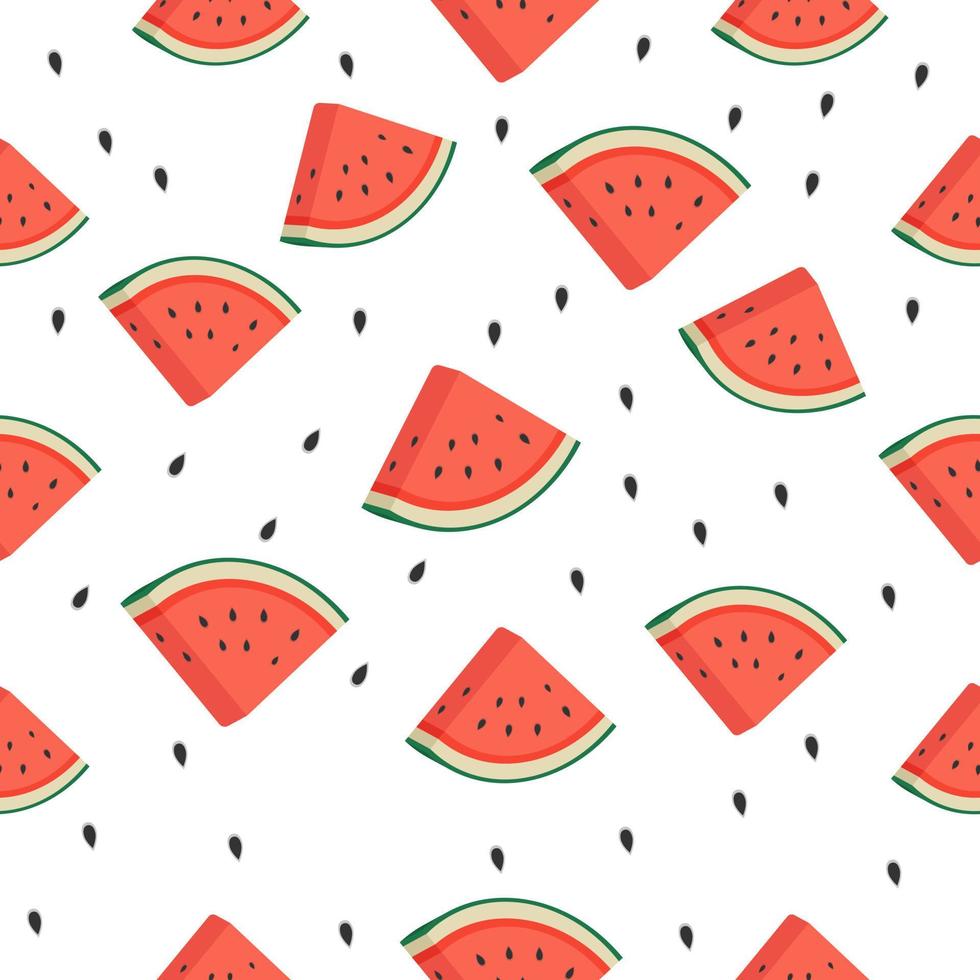 Seamless pattern of chopped slices of watermelon. -Vector. vector