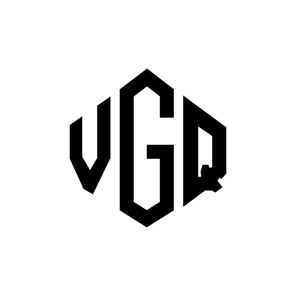 diseño de logotipo de letra vgq con forma de polígono. Diseño de logotipo en forma de cubo y polígono vgq. vgq hexágono vector logo plantilla colores blanco y negro. Monograma vgq, logotipo empresarial y inmobiliario.