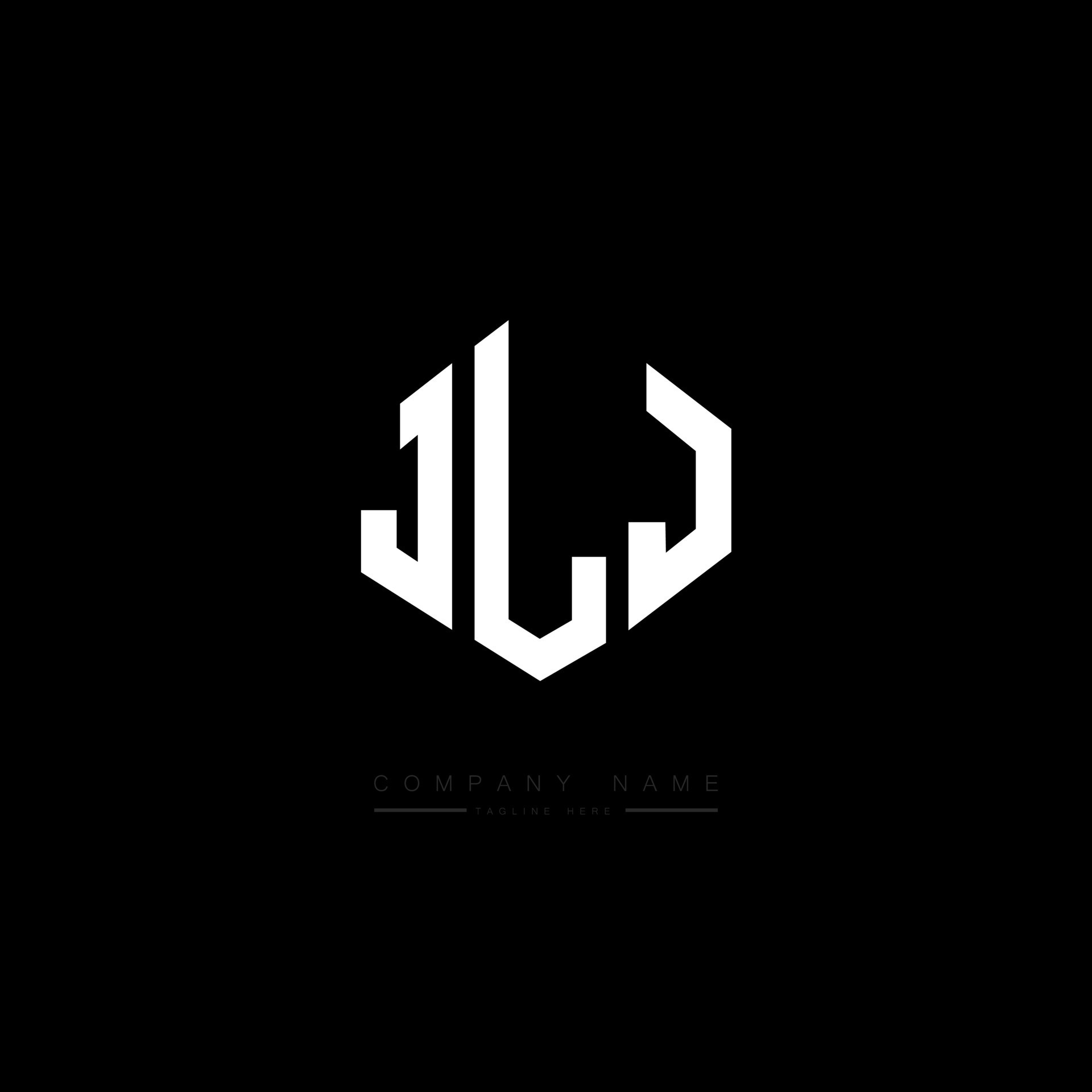 diseño de logotipo de letra jlj con forma de polígono. jlj polígono y