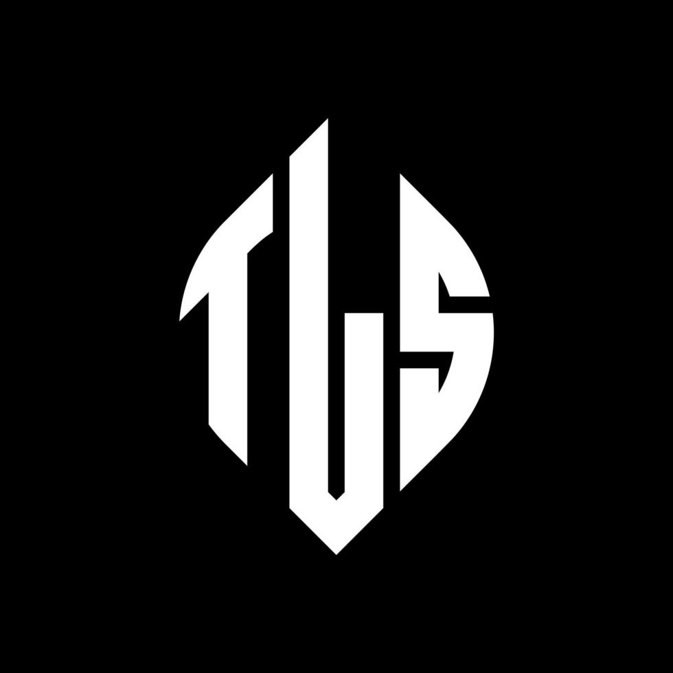 TLS circle letter logo design with circle and ellipse shape. TLS ellipse letters with typographic style. The three initials form a circle logo. TLS Circle Emblem Abstract Monogram Letter Mark Vector. vector