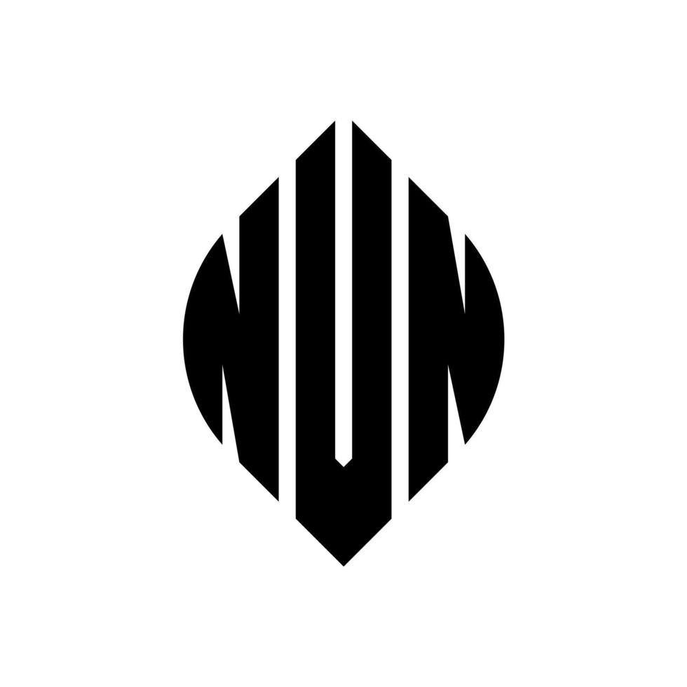 Diseño de logotipo de letra de círculo nvn con forma de círculo y elipse. nvn letras elipses con estilo tipográfico. las tres iniciales forman un logo circular. nvn círculo emblema resumen monograma letra marca vector. vector