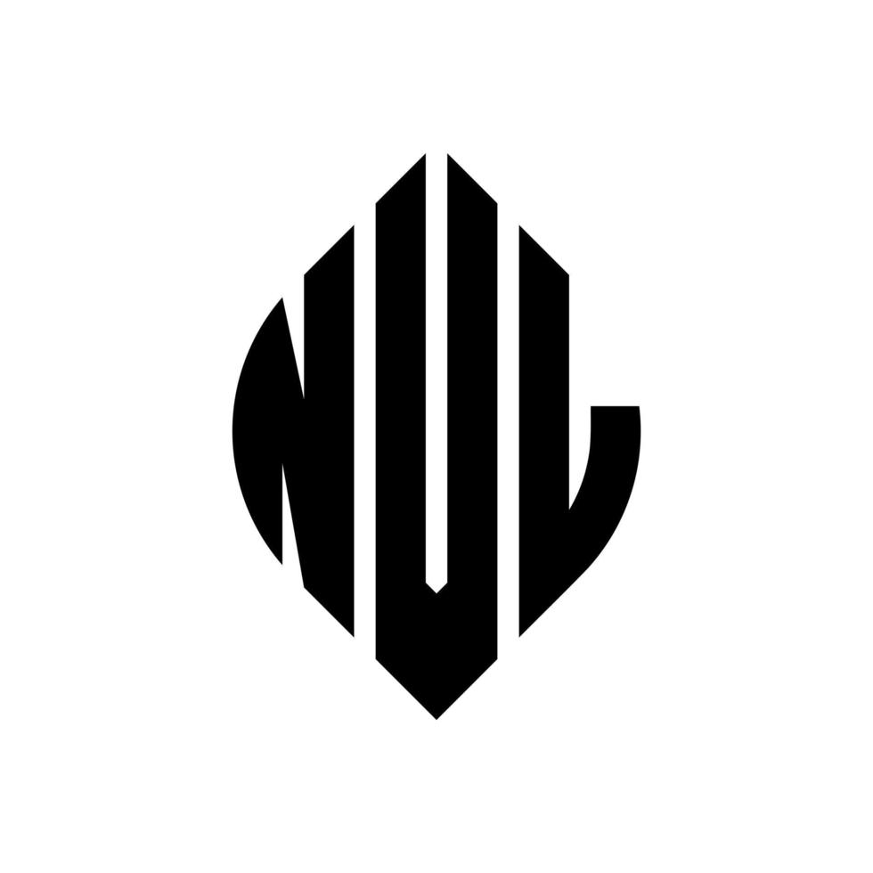 Diseño de logotipo de letra de círculo nvl con forma de círculo y elipse. letras de elipse nvl con estilo tipográfico. las tres iniciales forman un logo circular. vector de marca de letra de monograma abstracto del emblema del círculo nvl.