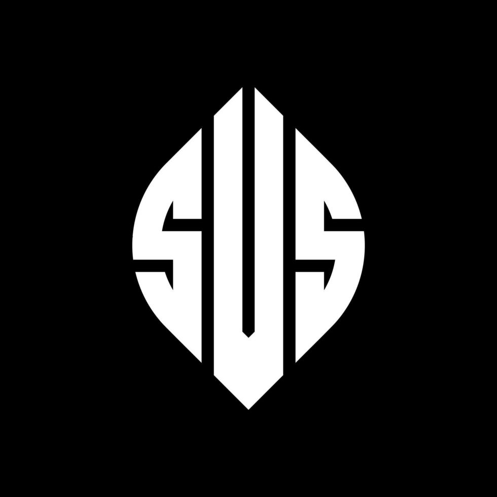 SVS circle letter logo design with circle and ellipse shape. SVS ellipse letters with typographic style. The three initials form a circle logo. SVS Circle Emblem Abstract Monogram Letter Mark Vector. vector
