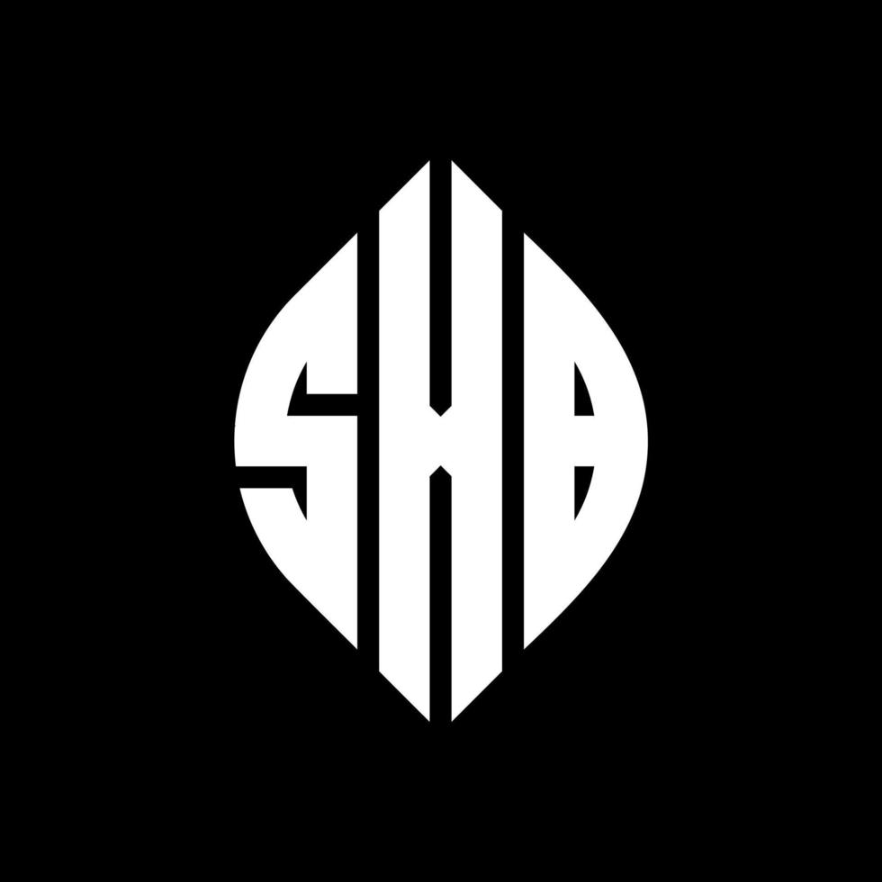 SXB circle letter logo design with circle and ellipse shape. SXB ellipse letters with typographic style. The three initials form a circle logo. SXB Circle Emblem Abstract Monogram Letter Mark Vector. vector