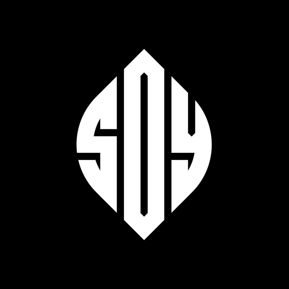 SDY circle letter logo design with circle and ellipse shape. SDY ellipse letters with typographic style. The three initials form a circle logo. SDY Circle Emblem Abstract Monogram Letter Mark Vector. vector