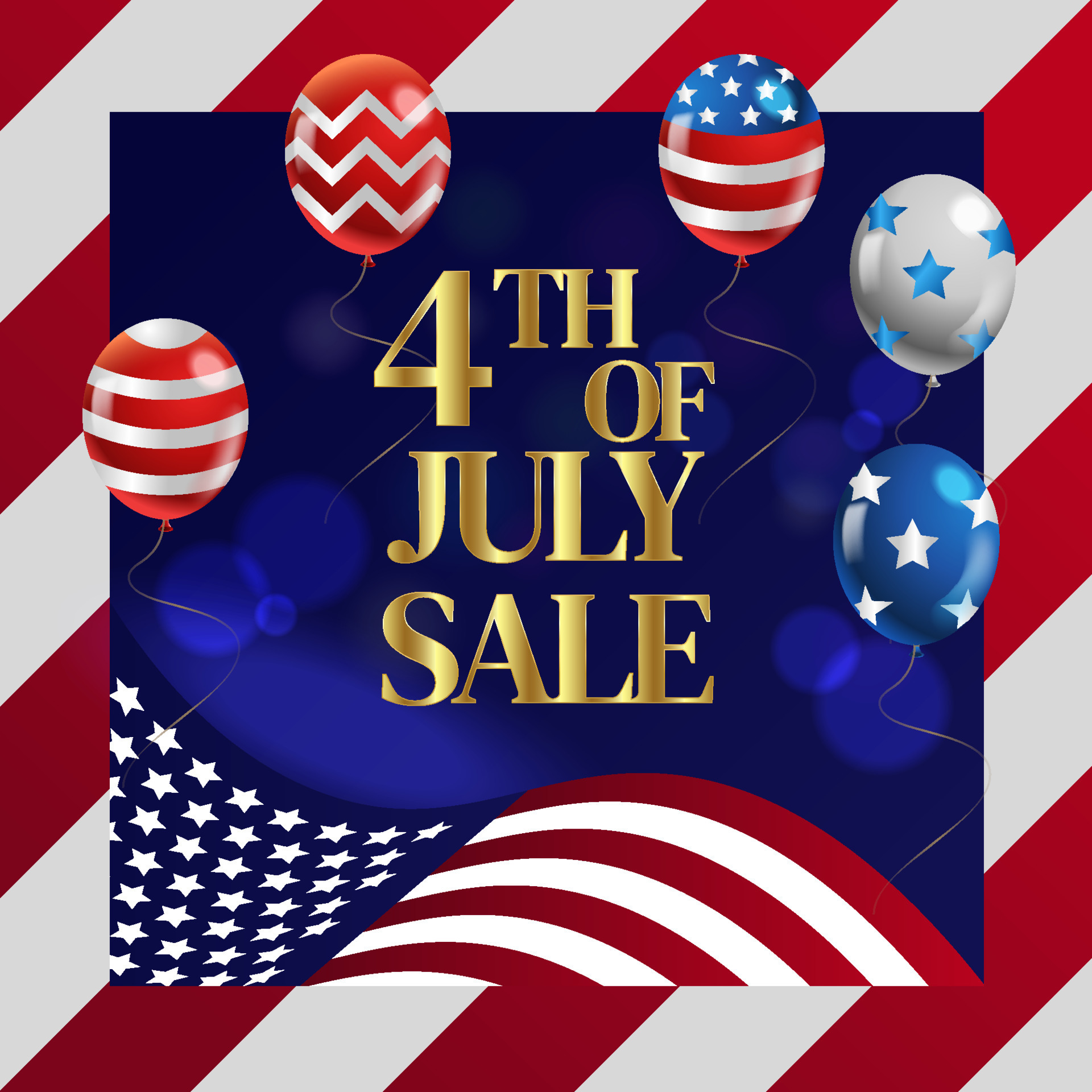4th of July Sale Post 9193155 Vector Art at Vecteezy