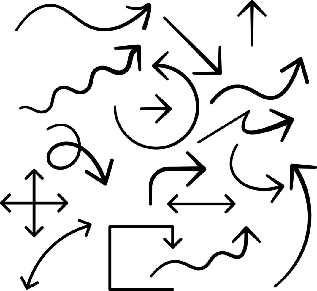 Multipurpose Arrows of Different Direction vector