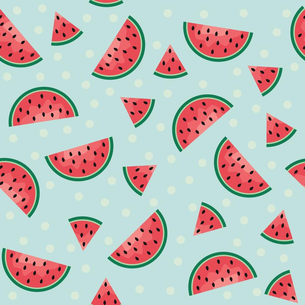 Vector summer background with watermelons.