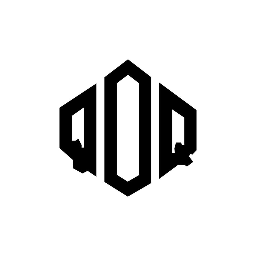 QOQ letter logo design with polygon shape. QOQ polygon and cube shape logo design. QOQ hexagon vector logo template white and black colors. QOQ monogram, business and real estate logo.
