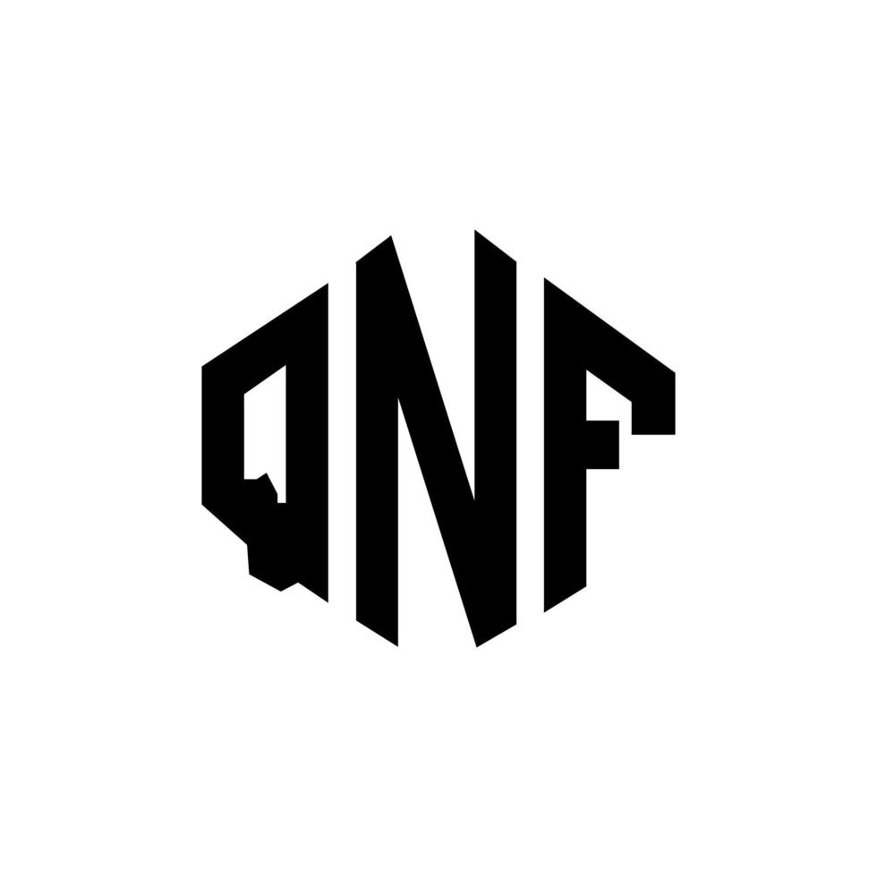 diseño de logotipo de letra qnf con forma de polígono. qnf polígono y diseño de logotipo en forma de cubo. qnf hexágono vector logo plantilla colores blanco y negro. monograma qnf, logotipo comercial e inmobiliario.