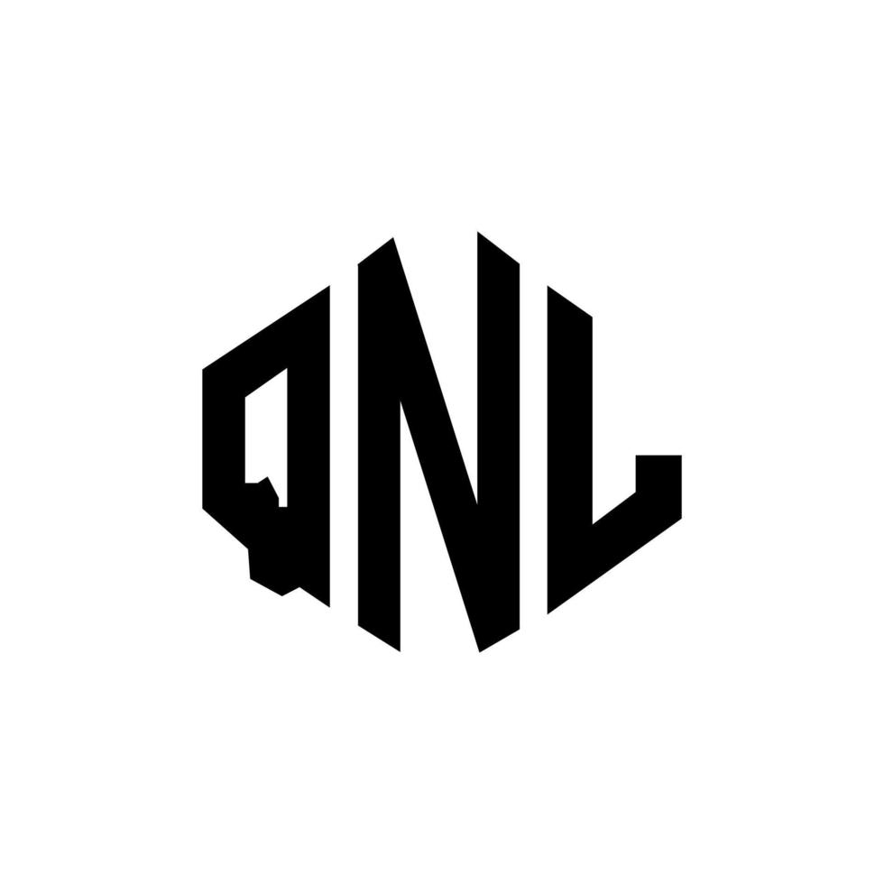 diseño de logotipo de letra qnl con forma de polígono. qnl polígono y diseño de logotipo en forma de cubo. qnl hexágono vector logo plantilla colores blanco y negro. qnl monograma, logotipo comercial e inmobiliario.