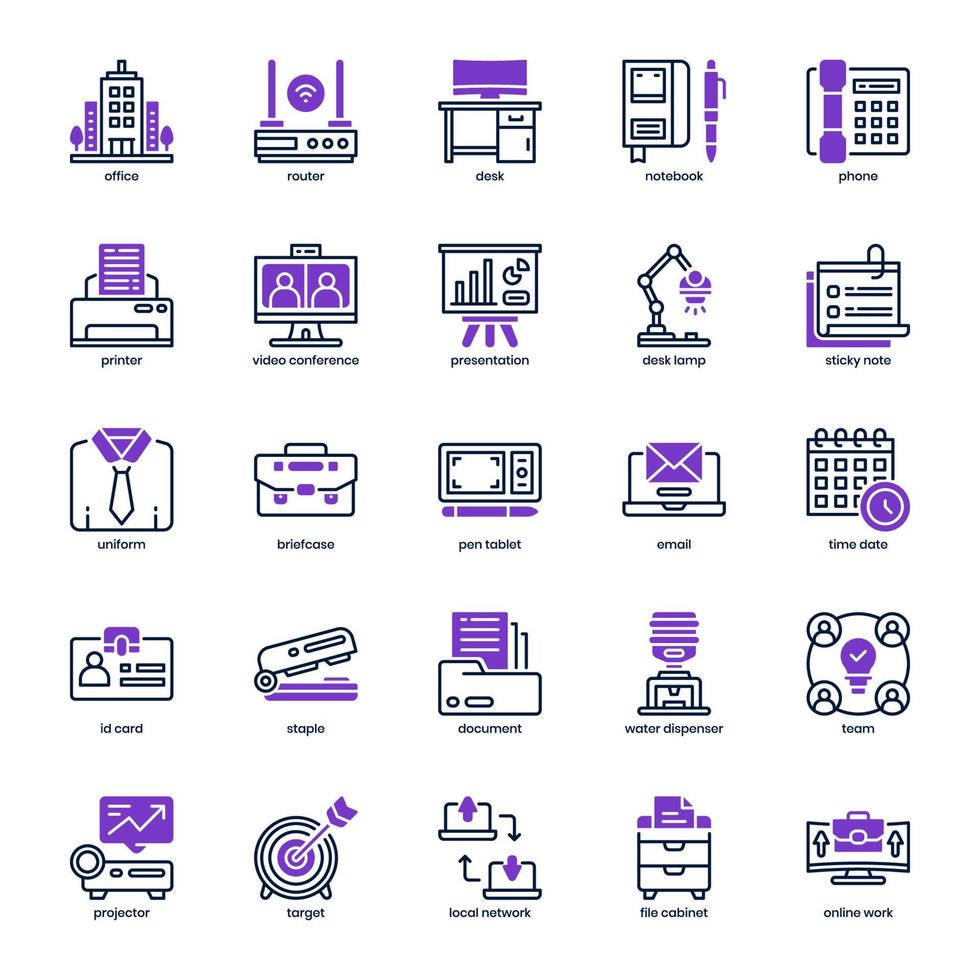 paquete de iconos de espacio de coworking para el diseño de su sitio web, logotipo, aplicación, ui. línea de mezcla de iconos de espacio de coworking y diseño sólido. ilustración de gráficos vectoriales y trazo editable. vector