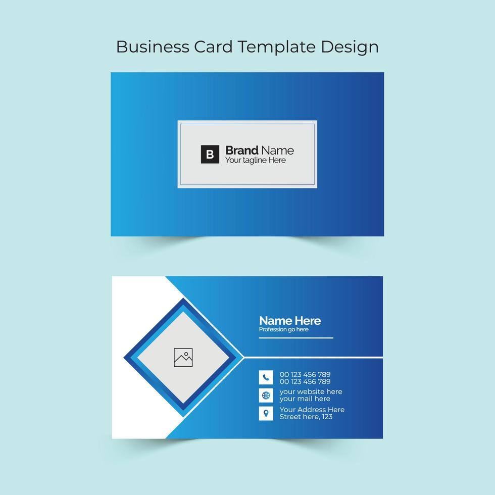 Business Card, Visiting Card, Id Card Design Template with creative, modern, professional and eye catching vector layout for your brand and identity