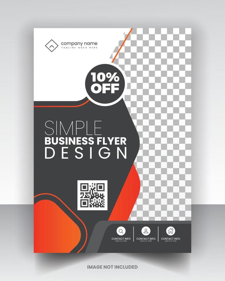 Corporate Business Flyer poster pamphlet brochure cover design layout background, two colors scheme, vector template in A4 size - Vector