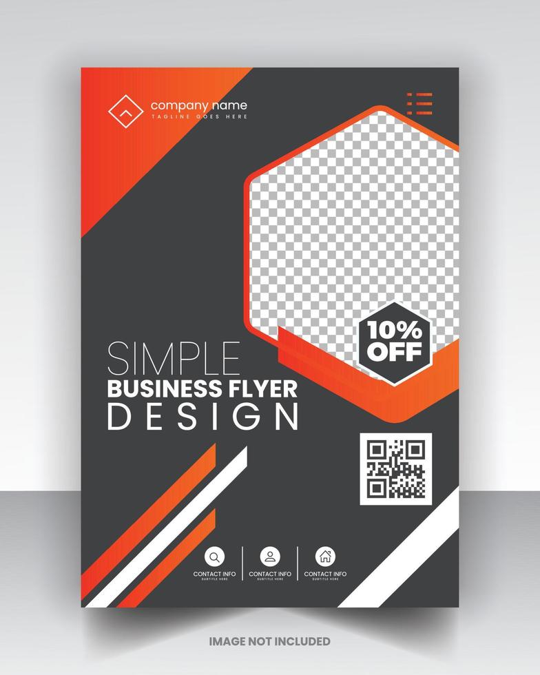 Fondo de diseño de diseño de portada de folleto de folleto de volante de negocios corporativos, esquema de dos colores, plantilla de vector en tamaño a4 - vector