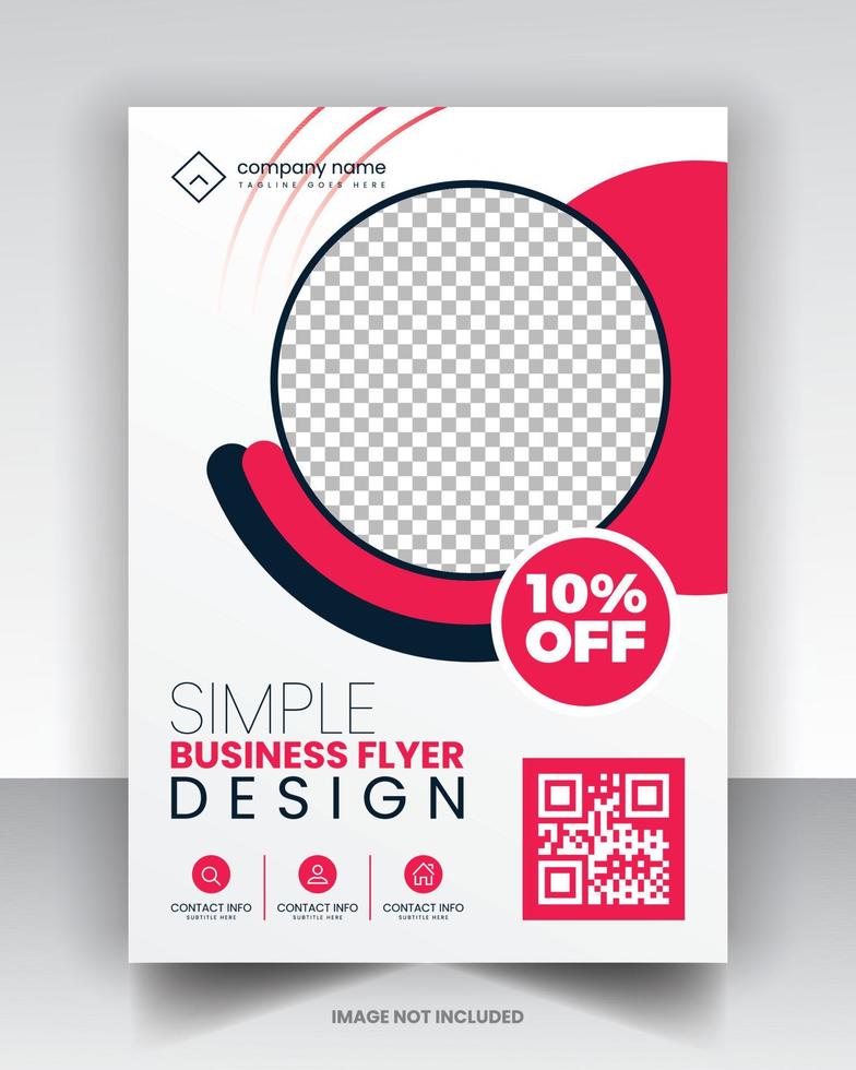 Fondo de diseño de diseño de portada de folleto de folleto de volante de negocios corporativos, esquema de dos colores, plantilla de vector en tamaño a4 - vector